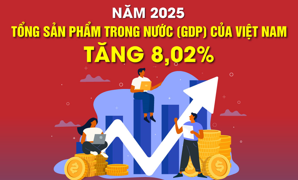 GDP năm 2025 của Việt Nam tăng 8,02%